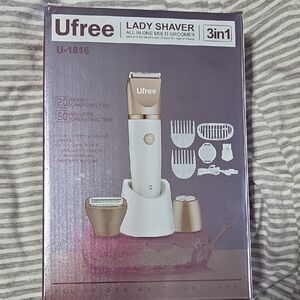 Ufree 3-in-1 Lady Shaver in Gold and White